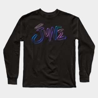 June Lettering Gift Long Sleeve T-Shirt